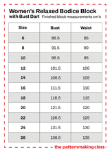 Load image into Gallery viewer, WOMENS RELAXED BODICE BLOCK WITH BUST DART