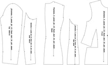 Load image into Gallery viewer, THE WOMEN'S 3 PANEL TAILORED JKT BLOCK- V#2- bust dart w/pkt slash