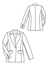 Load image into Gallery viewer, THE WOMEN'S 3 PANEL TAILORED JKT BLOCK- V#2- bust dart w/pkt slash