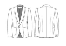 Load image into Gallery viewer, THE WOMEN'S 3 PANEL TAILORED JKT BLOCK- V#1- side bust dart