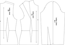 Load image into Gallery viewer, PDF VERSION of THIRD & HALF SCALE WOMENS BLOCK KIT- skirt, bodice & pant