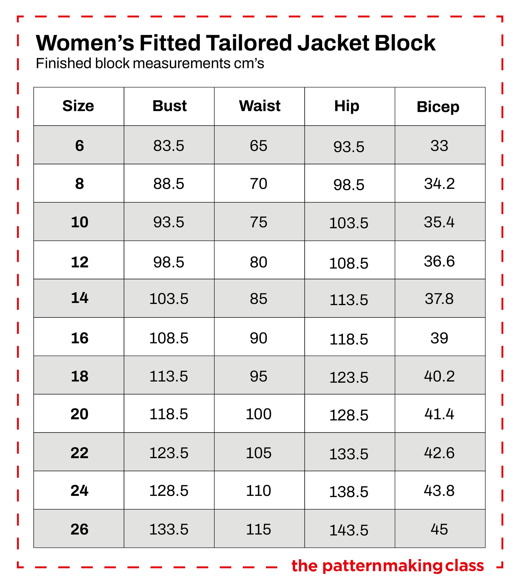 WOMENS FITTED TAILORED JACKET BLOCK