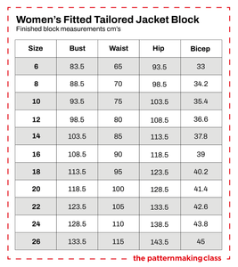 WOMENS FITTED TAILORED JACKET BLOCK
