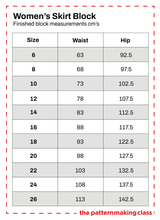Load image into Gallery viewer, WOMENS SKIRT BLOCK
