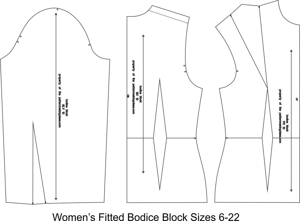 WOMENS FITTED BODICE BLOCK