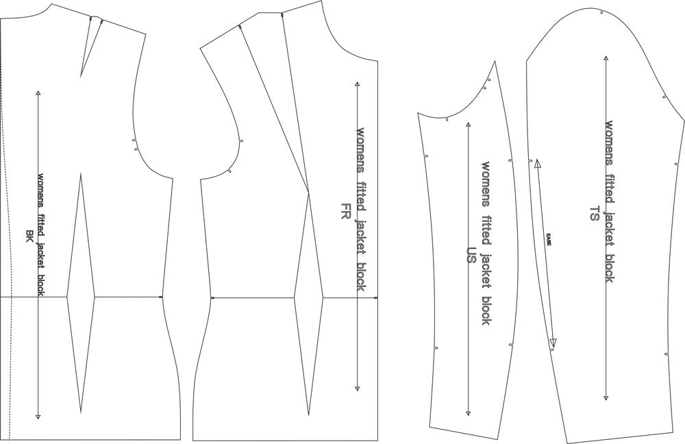 WOMENS FITTED TAILORED JACKET BLOCK – thepatternmakingclass