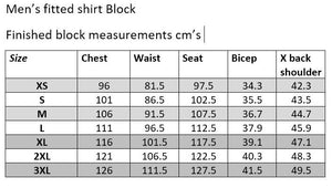 MENS FITTED SHIRT BLOCK