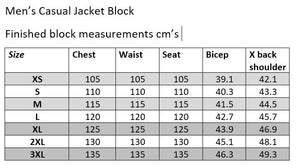 MENS CASUAL JKT/COAT BLOCK- 2 sleeve options
