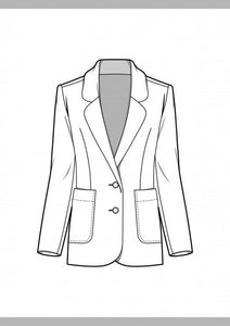 WOMENS FITTED TAILORED JACKET BLOCK