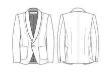 Load image into Gallery viewer, THE WOMEN&#39;S 3 PANEL TAILORED JKT BLOCK- V#2- bust dart w/pkt slash
