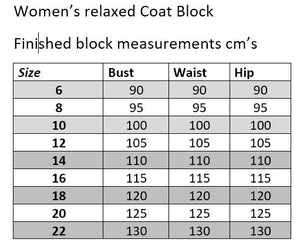 WOMENS RELAXED COAT BLOCK- 2 sleeve options