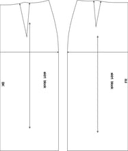 Load image into Gallery viewer, PDF VERSION of THIRD &amp; HALF SCALE WOMENS BLOCK KIT- skirt, bodice &amp; pant
