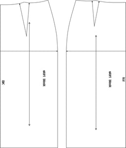 PDF VERSION of THIRD & HALF SCALE WOMENS BLOCK KIT- skirt, bodice & pant